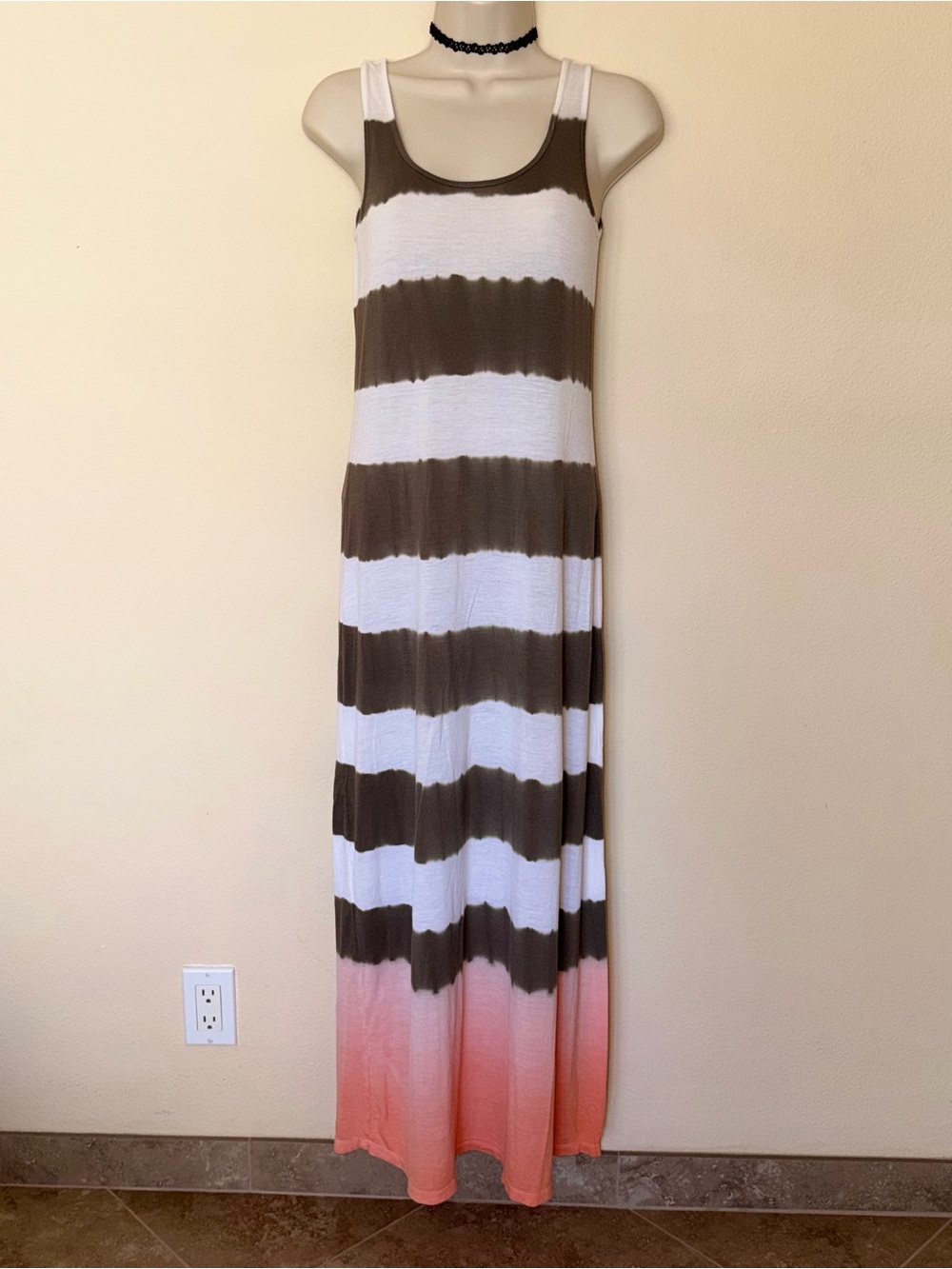 Design History Striped Tank Maxi Dress
